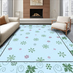 Light Blue Snowflake Winter Wonder Rug