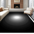 Monochromatic Gradient Radial Burst Rug