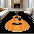 Vintage Acoustic Guitar Wood Grain Rug