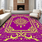 Vibrant Magenta Floral Medallion Rug