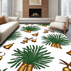 Golden Bells Green Foliage Repeat Rug