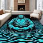 Serene Sage Aqua Ripples Rug