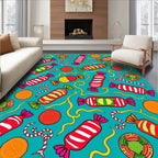 Colorful Candy Swirls and Oranges Rug