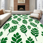 Emerald Green Leafy Scatter Rug