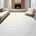 Soft Cream And Gray Wave Texture Rug