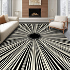 Bold Black Sunburst Radiance Rug