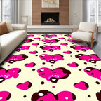 Hot Pink Layered Heart Scatter Rug