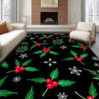 Red Holly Berry Holiday Accents Rug