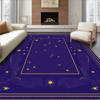 Deep Navy and Gold Celestial Rug