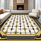 Art Deco Geometric Starburst Arrangement Rug