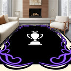 Bold Crested Trophy Black Border Rug