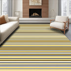 Marigold White Black Thin Stripe Rug