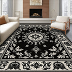 Ornate Radial Floral Inlay Rug