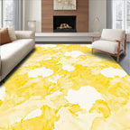 Bright Yellow Watercolor Blossom Rug