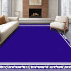 Deep Indigo White Frame Accents Rug