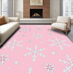 Pink Snowflake Winter Wonder Rug