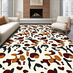 Terra Cotta Abstract Organic Shapes Rug