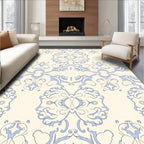 Pale Blue Ornamental Flourish Rug