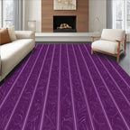 Deep Violet Woven Vertical Swirl Rug