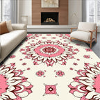 Pink Floral Mandala Medallion Radiance Rug