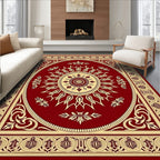 Garnet Sunburst Floral Medallion Rug