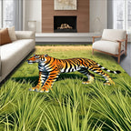 Vibrant Tiger Stripes Grassland Rug