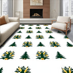Forest Green Tree Garland Rug