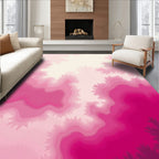 Fuchsia Pink Fractal Bloom Gradient Rug