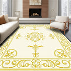 Golden Filigree Floral Medallion Rug