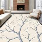 Winter Branch Beige Soft Blue Rug