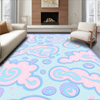 Pastel Swirls and Clouds Rug