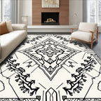 Monochromatic Organic Diamond Garden Rug