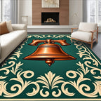 Classic Copper Bell Floral Frame Rug