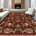 Brown Holly Berry Starburst Rug