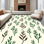 Woodland Branches Tan Green Accents Rug