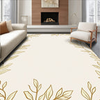 Golden Leaf Vine Border Rug
