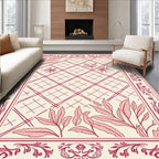 Crimson Garden Lattice Border Rug