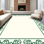 Regal Emerald Swirl Border Rug