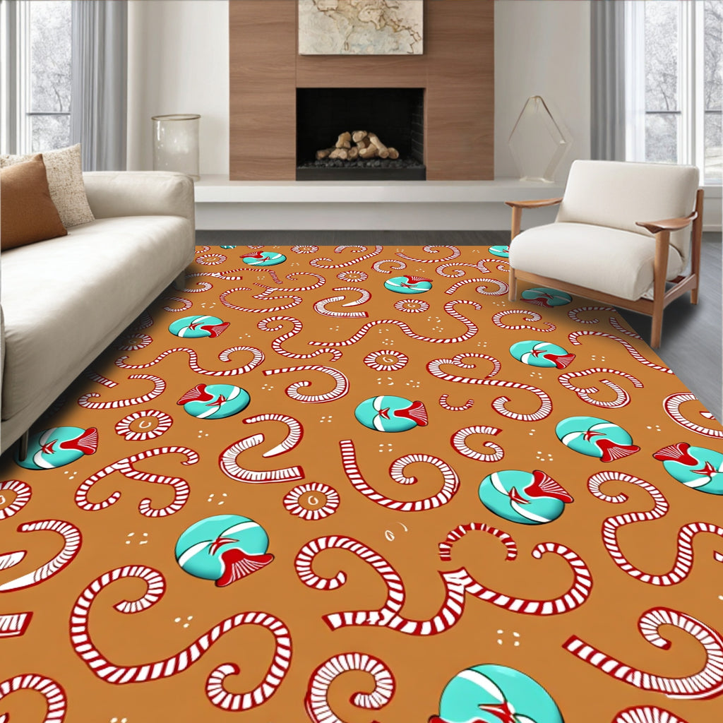 Holiday Candy Swirls And Rounds Rug