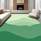 Gradient Green Abstract Landscape Hills Rug