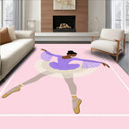 Ballerina in Lilac Tutu Ballet Pose Rug