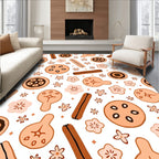 Warm Cookies And Flowers Pattern Rug