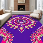 Vibrant Fuchsia Mandala Medallion Rug