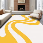 Retro Groovy Amber Swirl Rug