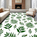 Green Tropical Leaf Scatter Rug