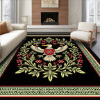 Whimsical Duck Floral Laurel Frame Rug