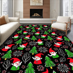 Festive Gnomes And Christmas Trees Rug