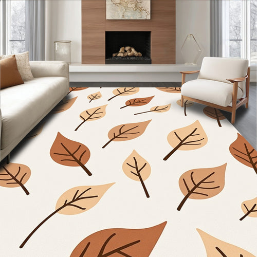 Autumn Leaves in Earthy Tones Rug