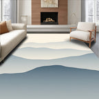 Serene Blue Mountain Layers Rug