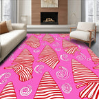 Pink Candy Cane Swirl Rug